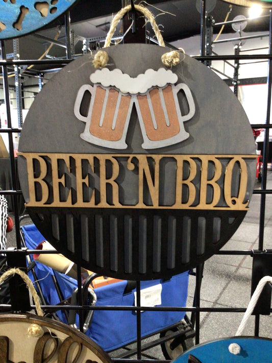 Beer N BBQ sign