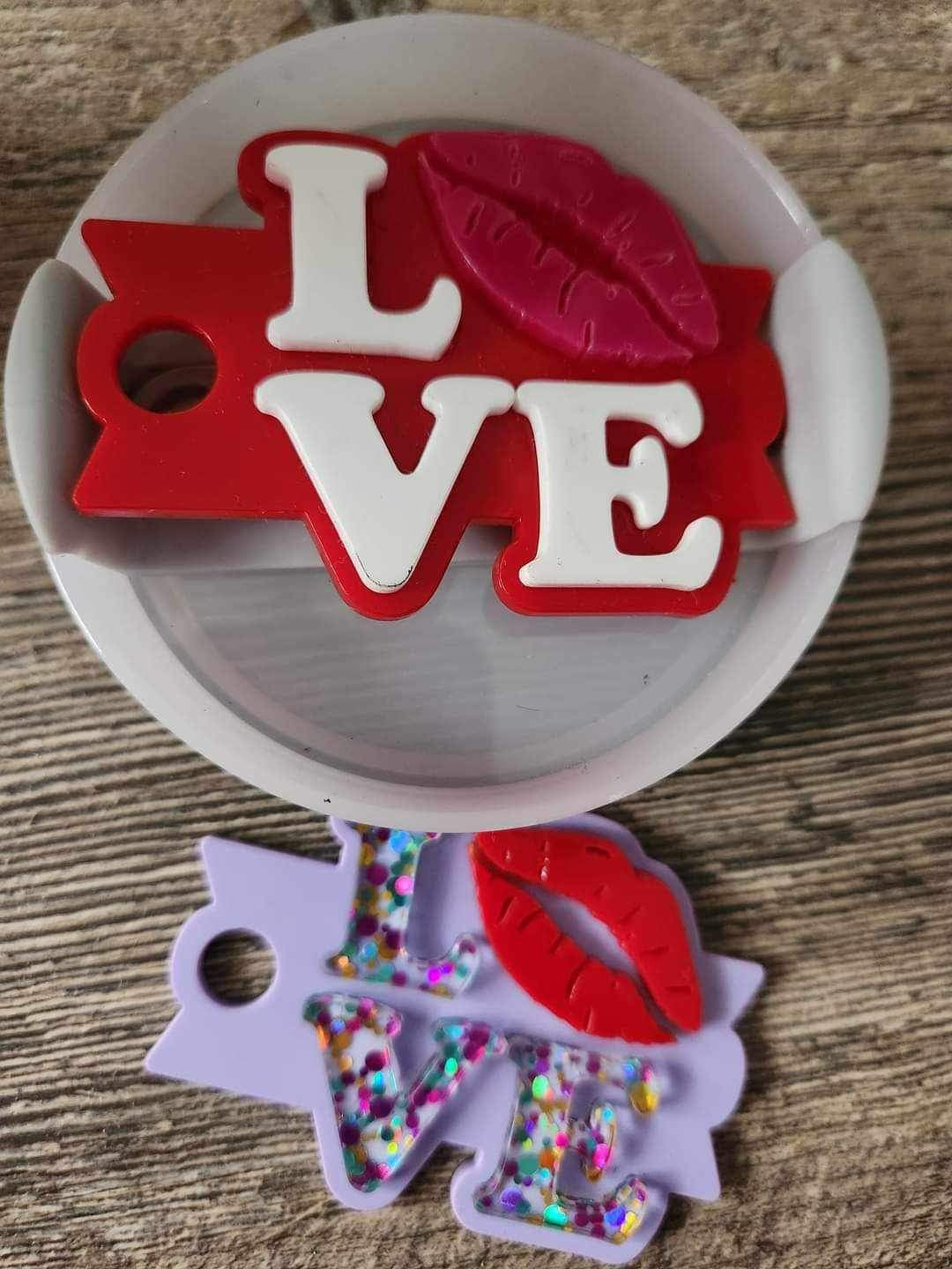 Love squared tumbler topper