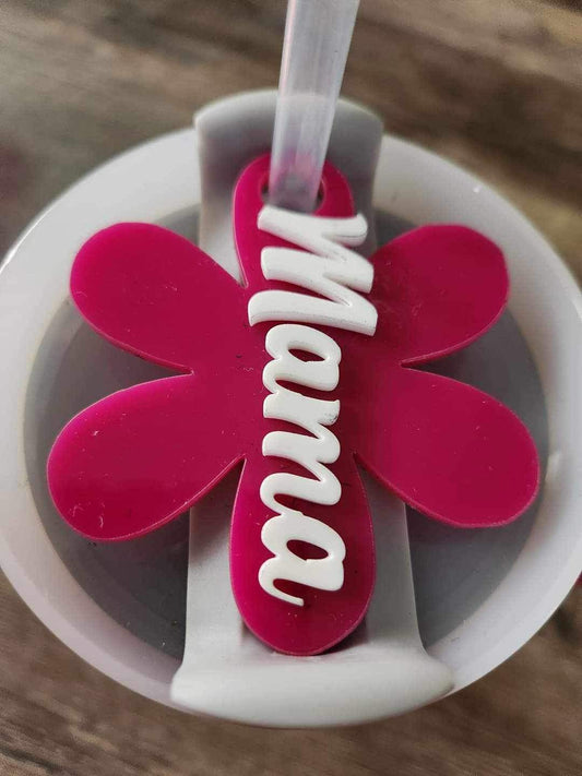 Customizable flower tumbler topper